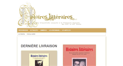 Desktop Screenshot of histoires-litteraires.fr