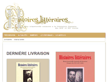 Tablet Screenshot of histoires-litteraires.fr